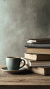 Academic poetcore still life with books and notebook in soft natural daylight Royalty Free Stock Photo