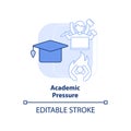 Academic pressure light blue concept icon Royalty Free Stock Photo