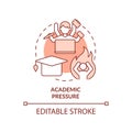 Academic pressure terracotta concept icon Royalty Free Stock Photo