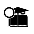 Academic research talent black glyph icon Royalty Free Stock Photo
