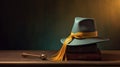 Academic Rodeo: Traditional Green Cowboy Hat Turned Graduation Cap