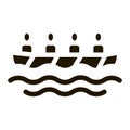 Academic Rowing Canoeing Icon Vector Illustration