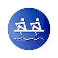 Academic rowing icon. A symbol dedicated to sports and games. Vector illustrations.