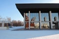 Academical drama theater in Vladimir town, Russia. Facade detail Royalty Free Stock Photo