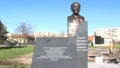 Academician Likhachev - monument in Sofia, Bulgaria