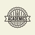 academics logo element. Vector illustration decorative design