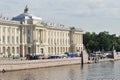 The Academy of arts building on the embankment of the river Neva