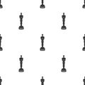 Academy award icon in black style on white background. Films and cinema pattern stock vector illustration.