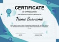 academy certificate achievement background template vector design creative