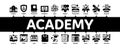 Academy Educational Minimal Infographic Banner Vector