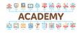 Academy Educational Minimal Infographic Banner Vector