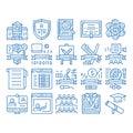 Academy Educational icon hand drawn illustration