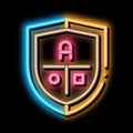 Academy Emblem Logo neon glow icon illustration