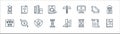 academy line icons. linear set. quality vector line set such as grammar, hourglass, history, schedule, trigonometry, stationery,