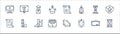 Academy line icons. linear set. quality vector line set such as hourglass, physics, crayon, exam, history, student, exam, degree