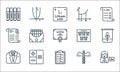 academy line icons. linear set. quality vector line set such as language, list, uniform, medicine, arithmetic, exam, schedule,