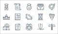 Academy line icons. linear set. quality vector line set such as medicine, bagpack, geometry, algebra, book, academy, hourglass,