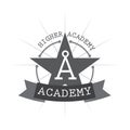 academy logo element. Vector illustration decorative design Royalty Free Stock Photo