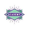 academy logo element. Vector illustration decorative design Royalty Free Stock Photo