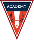 academy logo element. Vector illustration decorative design Royalty Free Stock Photo