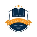 academy logo element. Vector illustration decorative design Royalty Free Stock Photo