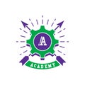 academy logo element. Vector illustration decorative design Royalty Free Stock Photo