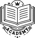 academy logo element. Vector illustration decorative design Royalty Free Stock Photo