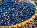 Acai in baskets Royalty Free Stock Photo