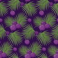 Acai berries seamless pattern