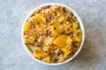 Acai Bowl / Quinoa with Tropical Fruits Mango, Papaya and Pineapple.