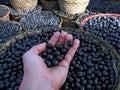 Acai in hand Royalty Free Stock Photo