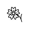 Acanthaceae blue flower icon. Simple line, outline vector elements of botanicals icons for ui and ux, website or mobile