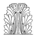 Acanthus Leaves Roman acanthus constitutes a type vintage engraving