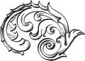 Acanthus scroll Royalty Free Stock Photo