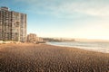 Acapulco beach at sunset - Vina del Mar, Chile Royalty Free Stock Photo