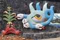 Photograph of the mural of the feathered serpent in Acapulco