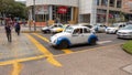 Acapulco, Mexico - May 12, 2019: Volkswagen beetle taxi retro sport car, side view