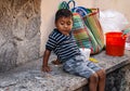 Waiting young boy downtown old Acapulco, Mexico