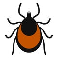 Acarid tick vector icon Royalty Free Stock Photo