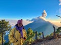 Acatenango and Fuego volcano hiking tour Royalty Free Stock Photo