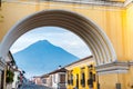 Acatenango volcano seen from Arco Santa Catarina