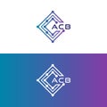 acb tech initial logo design icon for technology, Digital, Tech business, acb tech logo, acb technology logo Royalty Free Stock Photo