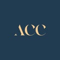 ACC abstract letter logo design Royalty Free Stock Photo