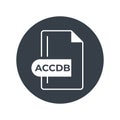 ACCDB File Format Icon. ACCDB extension filled icon
