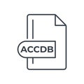 ACCDB File Format Icon. ACCDB extension line icon