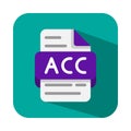 Accdb Flat database icon modern design element. file type, extension, document format