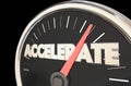 Accelerate Reach Top Level Speedometer Royalty Free Stock Photo