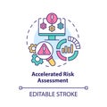 Accelerated risk assessment concept icon