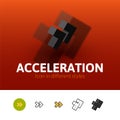 Acceleration icon in different style
