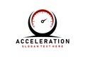 acceleration speed time logo illustration simple logo design vector Royalty Free Stock Photo